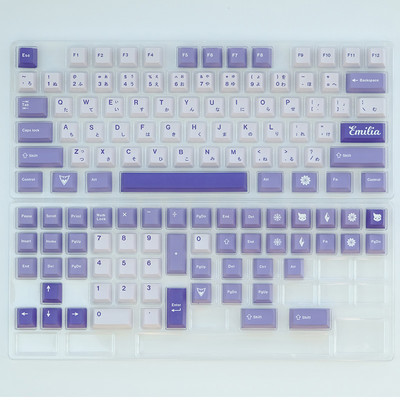 GMK Alter Rainbow EVA NO.1 Bear Gura 129 taste Cherry Profil PBT Keycaps pentru MX Switch GK61 NT75 C64 Tastatură mecanică personalizată