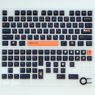 GMK Alter Rainbow EVA NO.1 Bear Gura 129 taste Cherry Profil PBT Keycaps pentru MX Switch GK61 NT75 C64 Tastatură mecanică personalizată