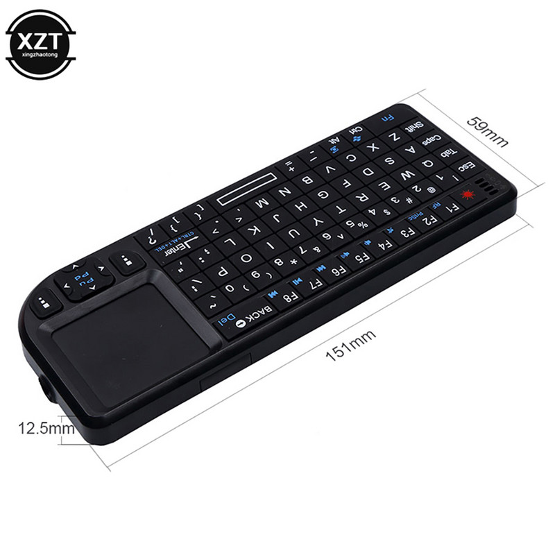 Uus 2,4G mini juhtmeta klaviatuur käeshoitav puuteplaat mängumehaaniline juhtmeta klaviatuur nutiteleri jaoks Samsung Panasonic Toshiba