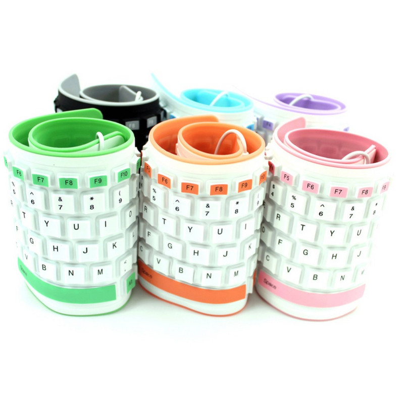 Noua tastatură portabilă, pliabilă, silențioasă, din silicon, cu fir USB, flexibilă, moale, rezistentă la apă, roll-up, cu gel de siliciu, pentru laptop PC