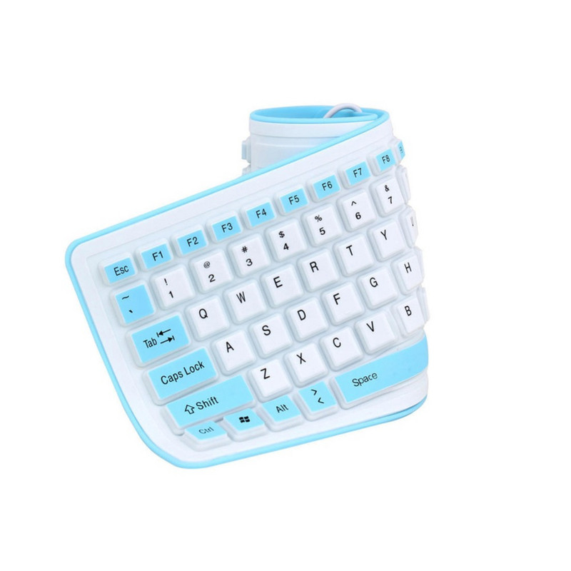 Noua tastatură portabilă, pliabilă, silențioasă, din silicon, cu fir USB, flexibilă, moale, rezistentă la apă, roll-up, cu gel de siliciu, pentru laptop PC