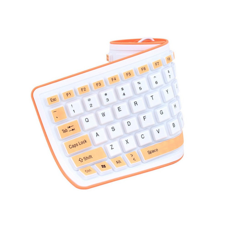 Noua tastatură portabilă, pliabilă, silențioasă, din silicon, cu fir USB, flexibilă, moale, rezistentă la apă, roll-up, cu gel de siliciu, pentru laptop PC