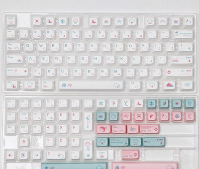 132 de taste Minimalist alb pentru vreme Keycap XDA Keycaps pentru MX Switch Tastatură mecanică PBT Personalizat japonez Keycaps DIY