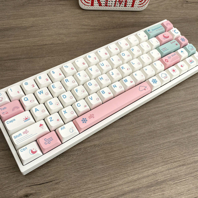 132 de taste Minimalist alb pentru vreme Keycap XDA Keycaps pentru MX Switch Tastatură mecanică PBT Personalizat japonez Keycaps DIY