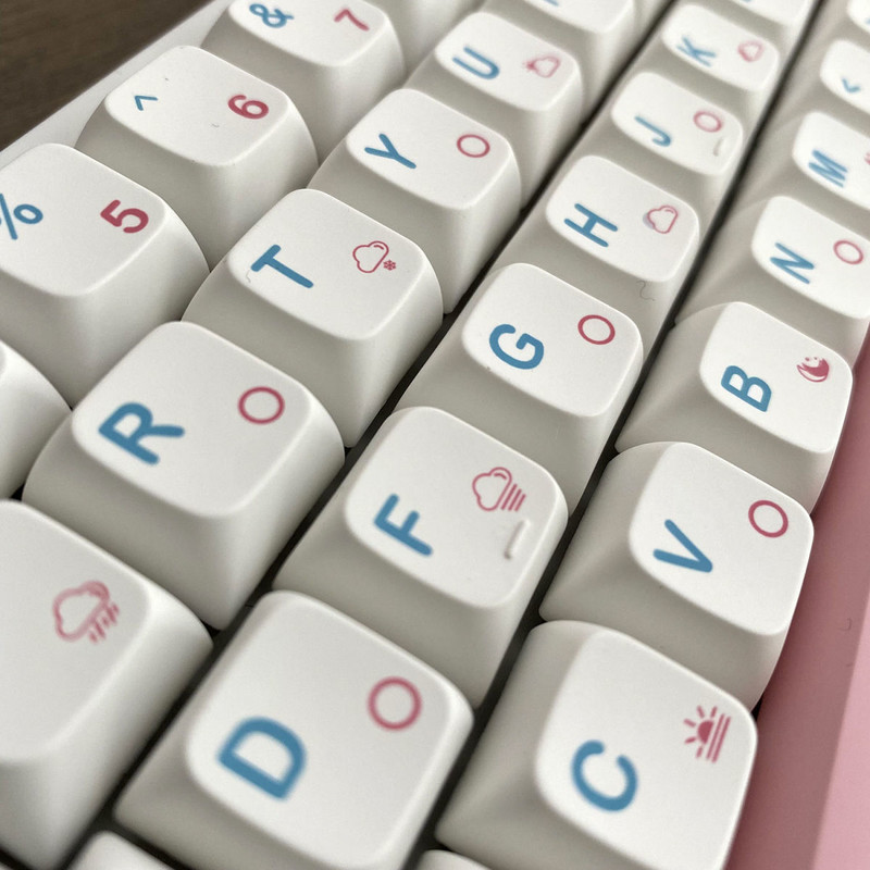 132 de taste Minimalist alb pentru vreme Keycap XDA Keycaps pentru MX Switch Tastatură mecanică PBT Personalizat japonez Keycaps DIY