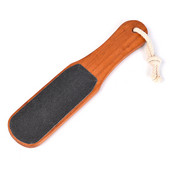 1 vnt. dvipusis pėdų dildės nuospaudų valiklis pėdoms Medinė pedikiūro trintuvė Kieta, šiurkšti, sausa, kieta nuospaudų odos pėdų šlifavimo buferis