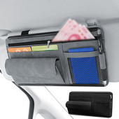 Geanta organizatoare pentru parasolar auto Geanta de depozitare pentru monede si carduri Geanta pentru depozitare auto Buzunar pentru depozitare Accesorii interioare auto