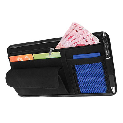 Geanta organizatoare pentru parasolar auto Geanta de depozitare pentru monede si carduri Geanta pentru depozitare auto Buzunar pentru depozitare Accesorii interioare auto