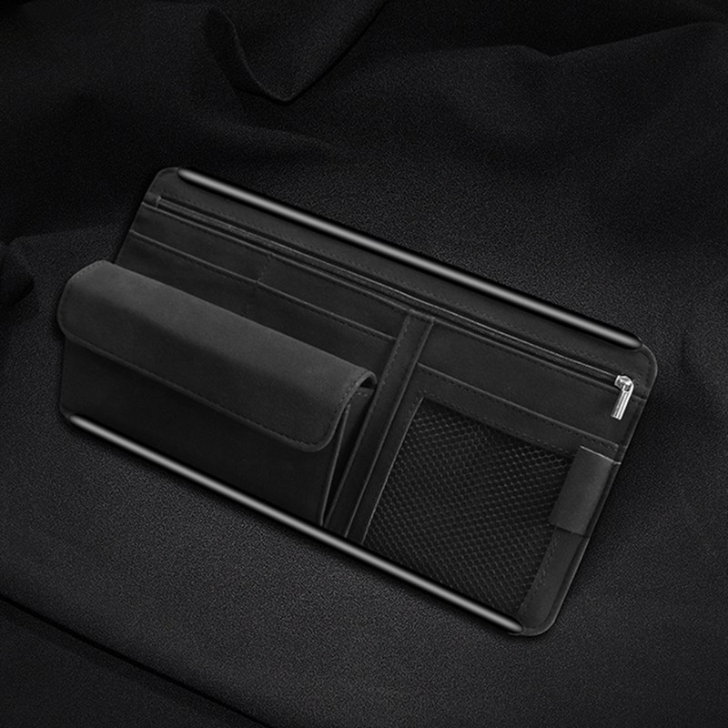 Geanta organizatoare pentru parasolar auto Geanta de depozitare pentru monede si carduri Geanta pentru depozitare auto Buzunar pentru depozitare Accesorii interioare auto