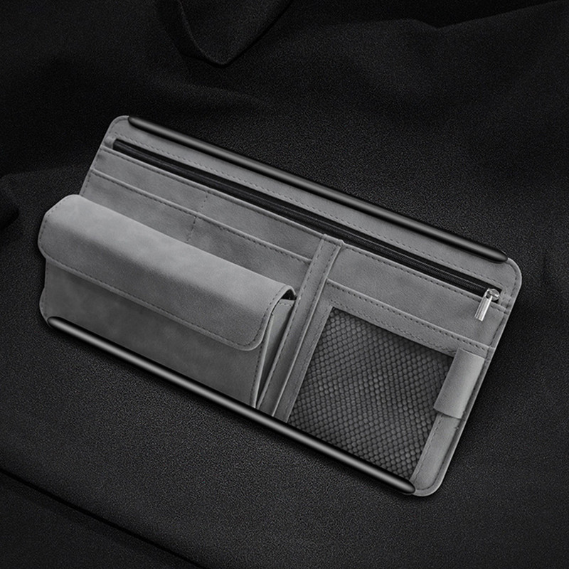 Geanta organizatoare pentru parasolar auto Geanta de depozitare pentru monede si carduri Geanta pentru depozitare auto Buzunar pentru depozitare Accesorii interioare auto