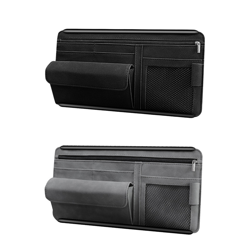 Geanta organizatoare pentru parasolar auto Geanta de depozitare pentru monede si carduri Geanta pentru depozitare auto Buzunar pentru depozitare Accesorii interioare auto