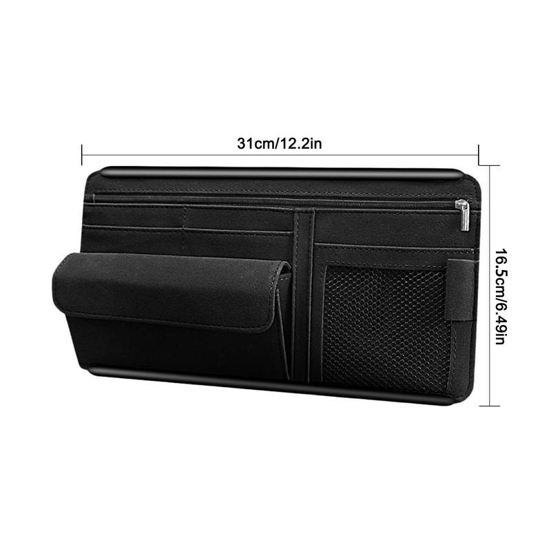 Geanta organizatoare pentru parasolar auto Geanta de depozitare pentru monede si carduri Geanta pentru depozitare auto Buzunar pentru depozitare Accesorii interioare auto