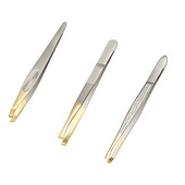 Pensetă pentru sprâncene Clip de frumusețe din oțel inoxidabil Vârf înclinat Pinse pentru sprâncene cu vârf plat pentru tunderea sprâncenelor Instrumente pentru îndepărtarea părului feței