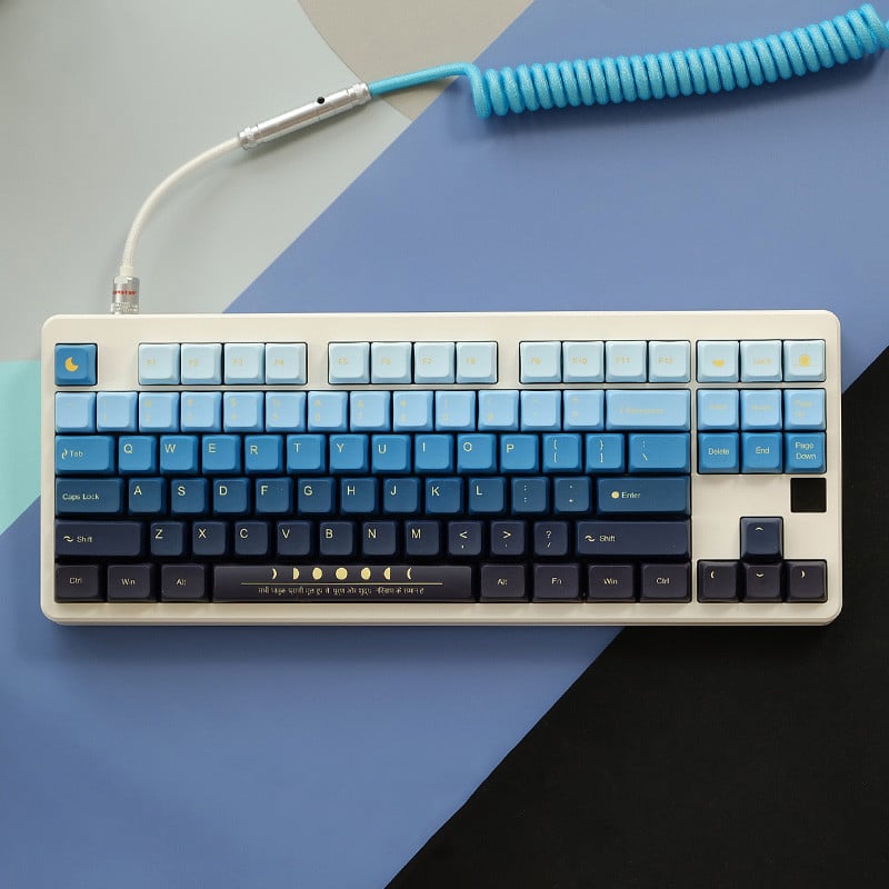 GMK Oblivion klahvikorgid Moonrise klahvikorgid PBT värvide sublimatsiooni mehaaniline klaviatuur klahvikork XDA profiil MX Switchile koos 1,75U 2U