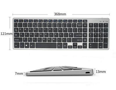 Tastatură Bluetooth fără fir ultra subțire compatibilă cu Mac OS/iOS/iPad OS Tastatură reîncărcabilă pentru MacBook