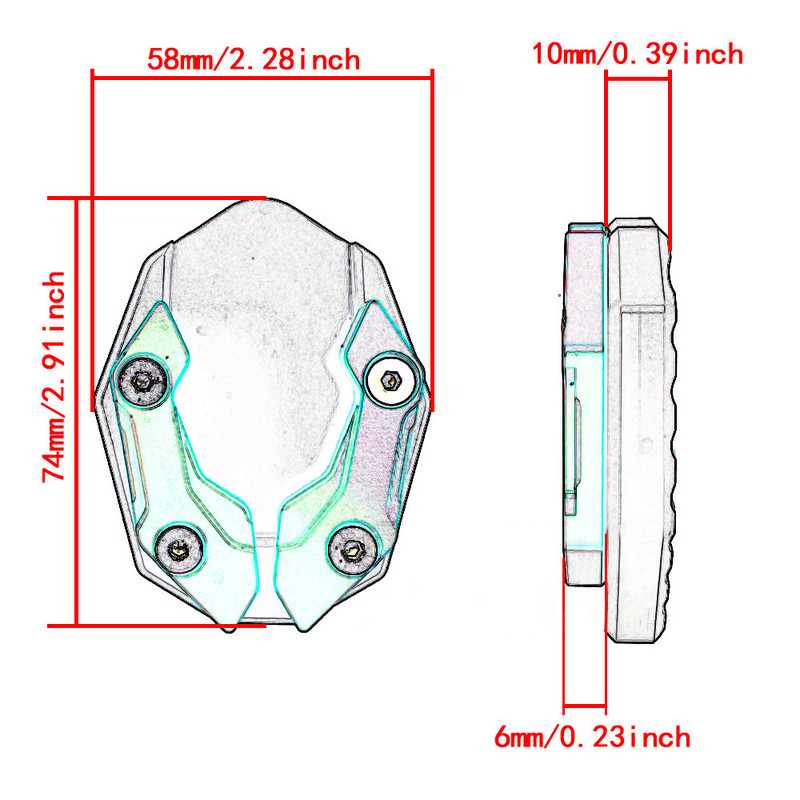 2023. aasta uus sobiv Honda ADV350 ADV 350 2020 2021 2022 2023 mootorratta tarvikud tugijala küljealuse logoga pikenduspadi