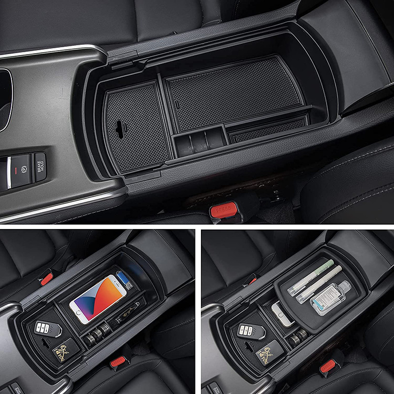 Organizator pentru consolă centrală pentru Honda Accord 2018 2019 2020 2021 2022 Material plastic Cutie pentru cotieră Tavă de introducere Accesorii pentru paleți