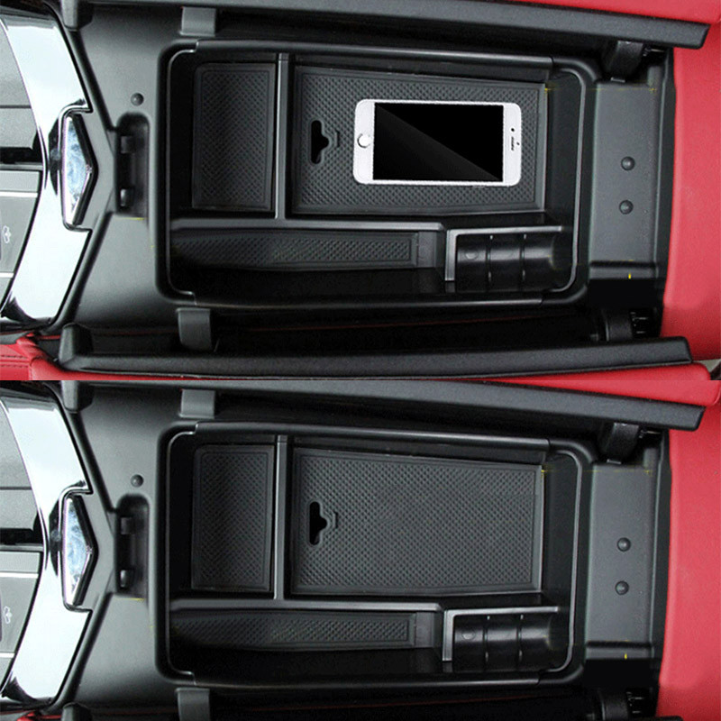 Središnji naslon za ruku Kutija za pohranu Poklopac Obrub ABS Auto Organizator za Maserati 2013-2016 Ghibli 2014-2016 Levante 2016-2018