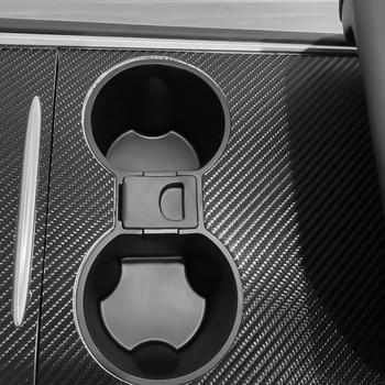 Най-новият автомобилен държач за чаша, ограничител, слот за вода, ограничител на приплъзване, скоба, пепелник за Tesla Model 3 Y 2021 Силиконови чаши, автомобилни аксесоари
