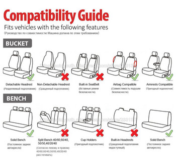 Калъфи за автомобилни седалки Подходящи за повечето автомобили, камиони, SUV или микробуси с 2 mm гъба от полиестерна кърпа За CHEVROLET За plymouth За PETERBILT