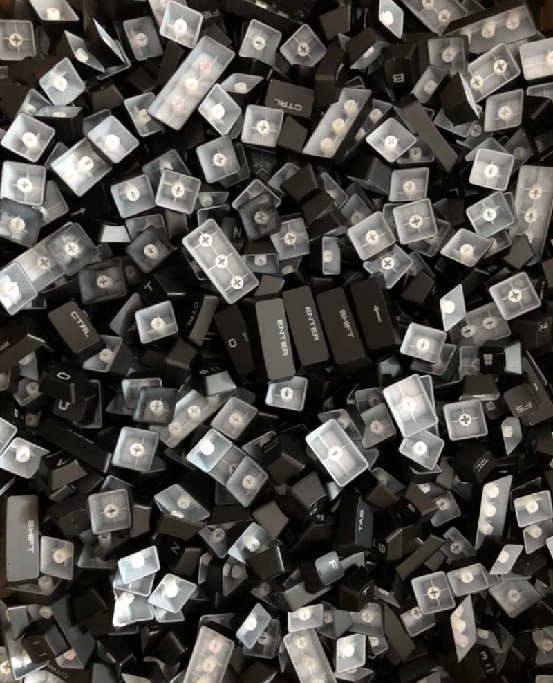 1 set întreg capac de cheie original pentru tastatura mecanică Corsair K70 LUX/K70 LUX RGB/K95 STRAFE K63 K65