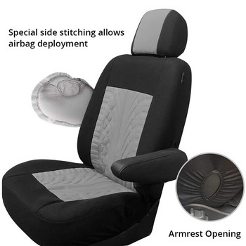 Универсални калъфи за седалки, калъфи за седалки за камион, ван, автобус, ван, автобус, шофьор и пътник 2+1 калъфи за седалки, единична и двойна предна седалка