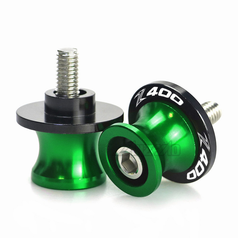 M8 Z400 Bobine braț oscilant pentru motociclete Suport din spate șuruburi Glisoare Accesorii din aluminiu CNC pentru Kawasaki Z400 2018 2019