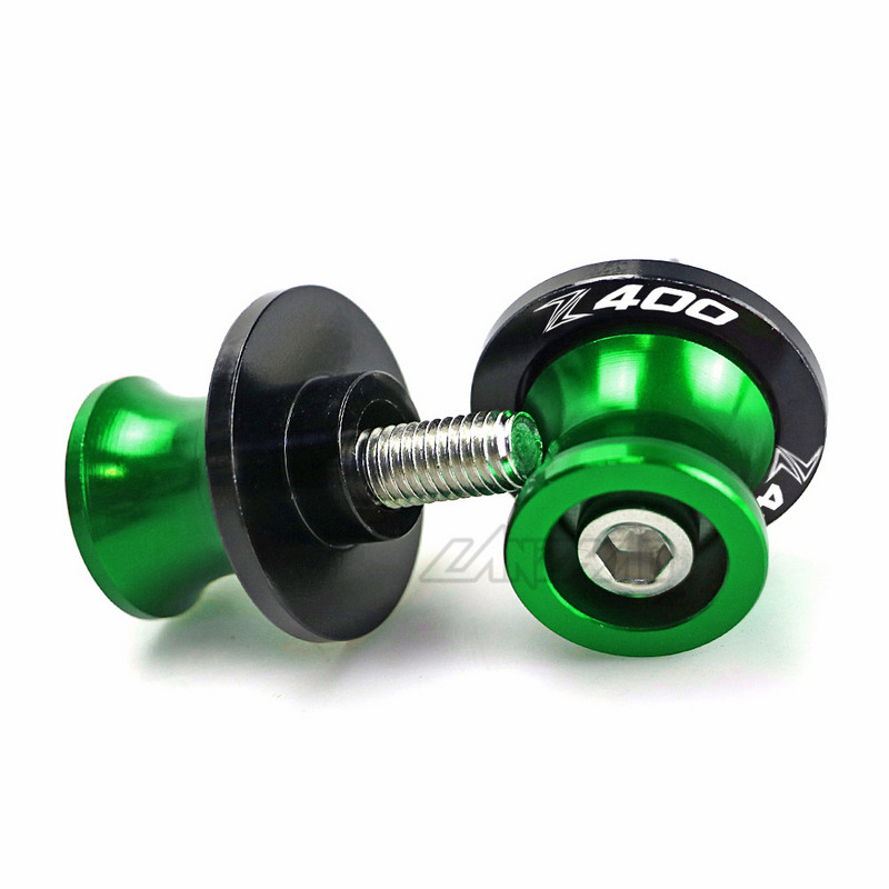 M8 Z400 Bobine braț oscilant pentru motociclete Suport din spate șuruburi Glisoare Accesorii din aluminiu CNC pentru Kawasaki Z400 2018 2019