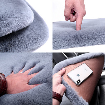 APPDEE универсална зимна възглавница за столче за кола имитация на заешка кожа калъфка за столче за кола дебел плюш мек и топъл