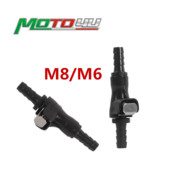 Διασύνδεση εξαρτημάτων μοτοσικλέτας Εύκαμπτος σωλήνας βενζίνης 1 PC ταχείας απελευθέρωσης 8mm / 6mm Race Fuel Coupler Connector Shut-Off Βαλβίδα βενζίνης