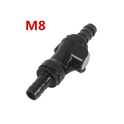 Διασύνδεση εξαρτημάτων μοτοσικλέτας Εύκαμπτος σωλήνας βενζίνης 1 PC ταχείας απελευθέρωσης 8mm / 6mm Race Fuel Coupler Connector Shut-Off Βαλβίδα βενζίνης