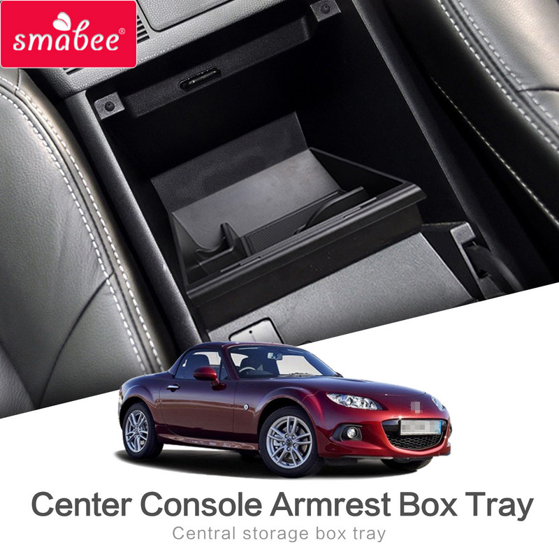Smabee Naslon za ruku Središnja konzola Kutija za odlaganje za Mazdu MX-5 NC 2006 - 2014 MX5 MIATA Roadster Ladica za dodatke
