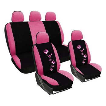 Универсални калъфи за автомобили Защита на столчета за мъже Дамски калъфи за автомобилни седалки Бродерия с пеперуди Подходящи за повечето автомобилни седалки Стайлинг