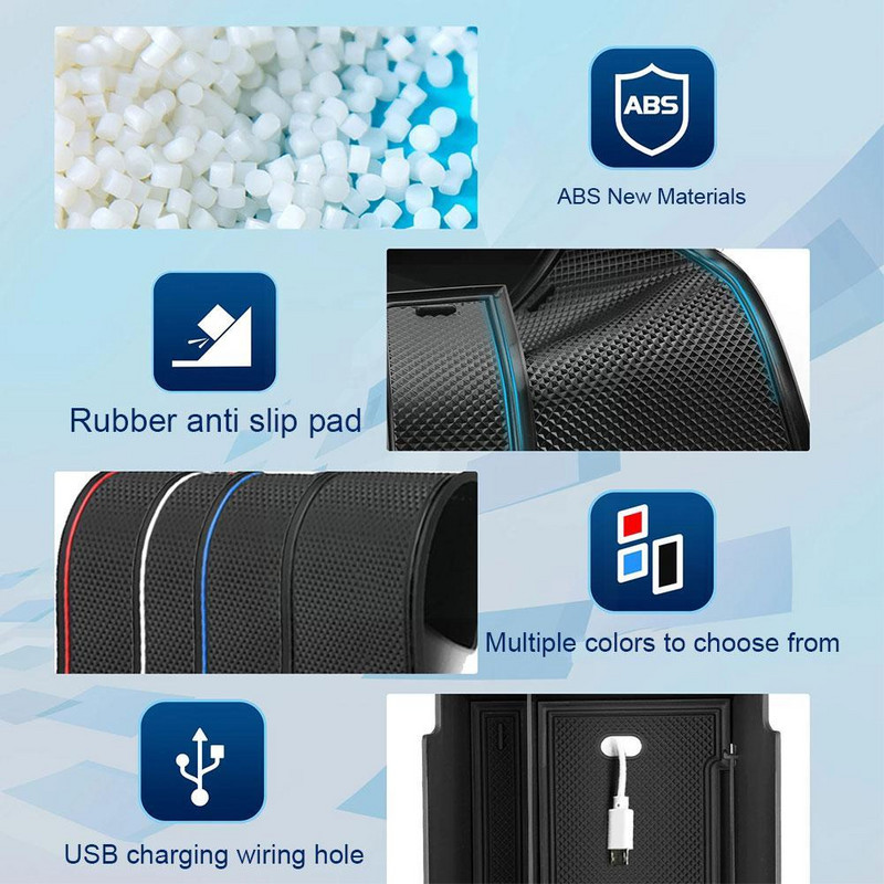 Nou pentru Ioniq 6 2023 Cutie de depozitare pentru cotieră din cauciuc anti-alunecare Cutie de depozitare centrală a mașinii Auto Interior Ioniq 6 Accesorii 2023 O6I8