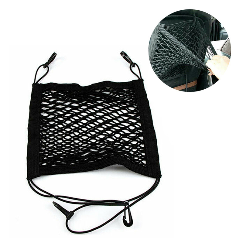 Geantă de plasă pentru scaunul din spate al mașinii Geantă elastică de depozitare universală extensibilă Geantă de organizare automată Despărțitor auto Barieră pentru animale de companie