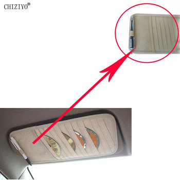 Auto Car Sun Visor Non-woven Organizer Τσάντα αποθήκευσης Θήκη κλιπ κάρτας Πολυλειτουργικό CD στυλό γυαλιά ηλίου αποθήκευσης Τακτοποίηση