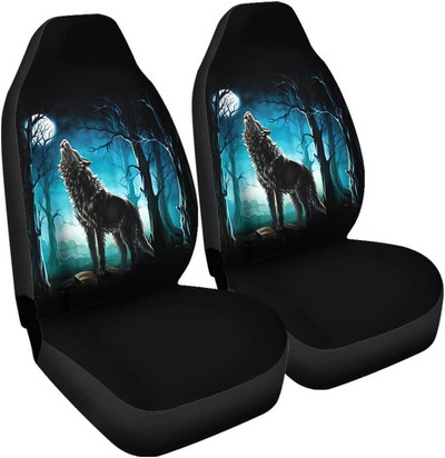 Paar Wolfi autoistmekatted Autoistmekatted esiistme katted, universaalsed, sobivad veoautode maasturitele, autotarvikud, salong, naiste istmekatted