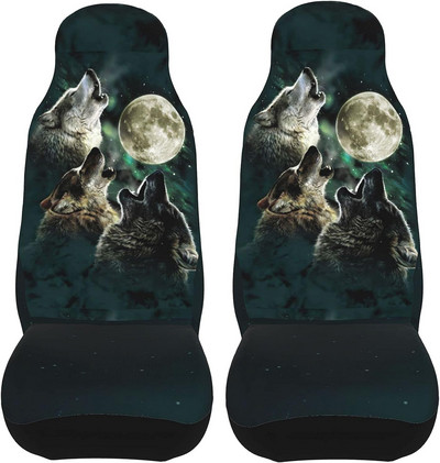 Paar Wolfi autoistmekatted Autoistmekatted esiistme katted, universaalsed, sobivad veoautode maasturitele, autotarvikud, salong, naiste istmekatted
