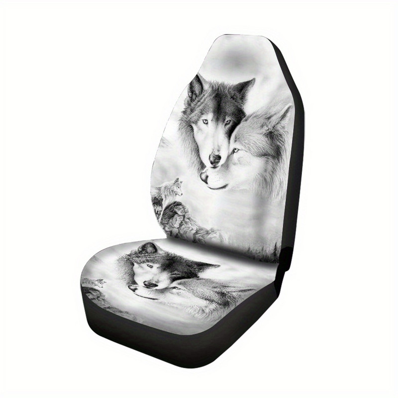 Paar Wolfi autoistmekatted Autoistmekatted esiistme katted, universaalsed, sobivad veoautode maasturitele, autotarvikud, salong, naiste istmekatted