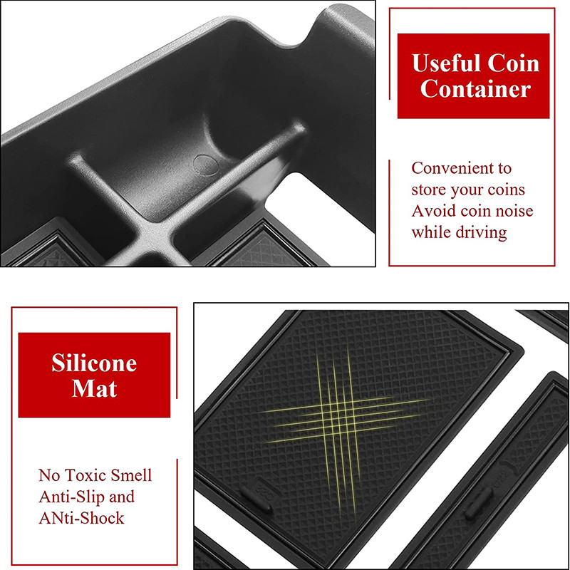 Cutie de depozitare cotieră centrală centrală pentru Mercedes Benz Clasa C W206 220d 2022 2023 Containere organizatoare flocate consolă