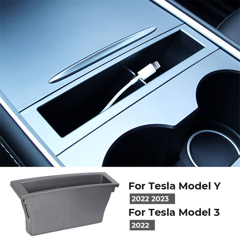 Tesla mudeli 3 Y 2022 mudeli Y 2023 sisemuse keskkonsooli käetoe hoiukarbi jaoks kaardi võti telefoni laadimiskaabli karp