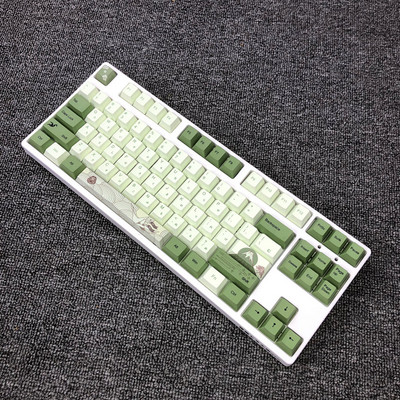 127 Keys Cherry Profile Matcha Green PBT Keycaps Μηχανικό πληκτρολόγιο Dye-Subbbed Mountain Forest Custom Keycap διακόπτη DIY Mx