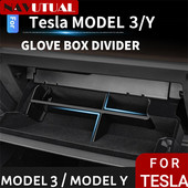 Placă despărțitoare organizatoare pentru cutie de mănuși pentru Tesla Model 3 Y 17 - 23 Consolă centrală depozitare depozitare despărțitor despărțitor Accesorii pentru raft