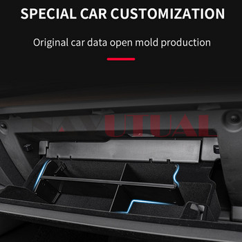 Πλάκα χωρισμάτων Organizer Glove Box για Tesla Model 3 Y 17 - 23 Αποθήκευση κεντρικής κονσόλας Αποθήκευση αξεσουάρ ραφιού διαχωριστικού τακτοποίησης