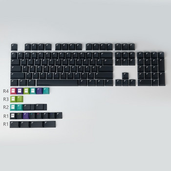 GMK Black Pixels Keycaps PBT DYE-Sublimation Механична клавиатура Keycap 128 клавиша Cherry Profile за MX превключватели