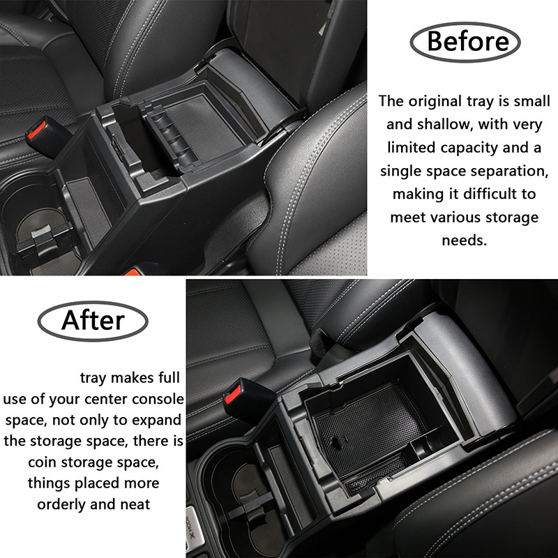 Auto keskkonsooli käetoe hoiukarbi hoidik Sisemine korraldaja kindasahtel Subaru Foresterile 2019 2020 2021 2022 2023