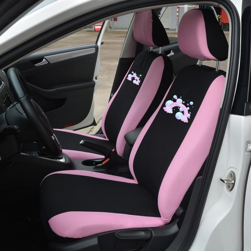 Rainbow täisistme 1/2/5 istme autoistme katted naistele autoistme katted liblikas tikandid universaalsed, sobivad enamikule autoistmetele