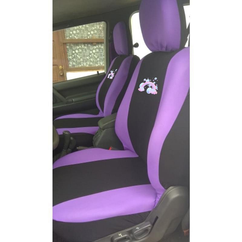 Rainbow täisistme 1/2/5 istme autoistme katted naistele autoistme katted liblikas tikandid universaalsed, sobivad enamikule autoistmetele