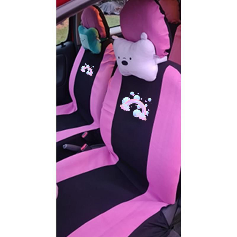 Rainbow täisistme 1/2/5 istme autoistme katted naistele autoistme katted liblikas tikandid universaalsed, sobivad enamikule autoistmetele