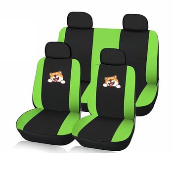 Висококачествени универсални калъфи за седалки с принт на сладко куче за предна/цяла калъфка за автомобилни седалки 2/4/9 бр. Защитни калъфи за столчета за кола